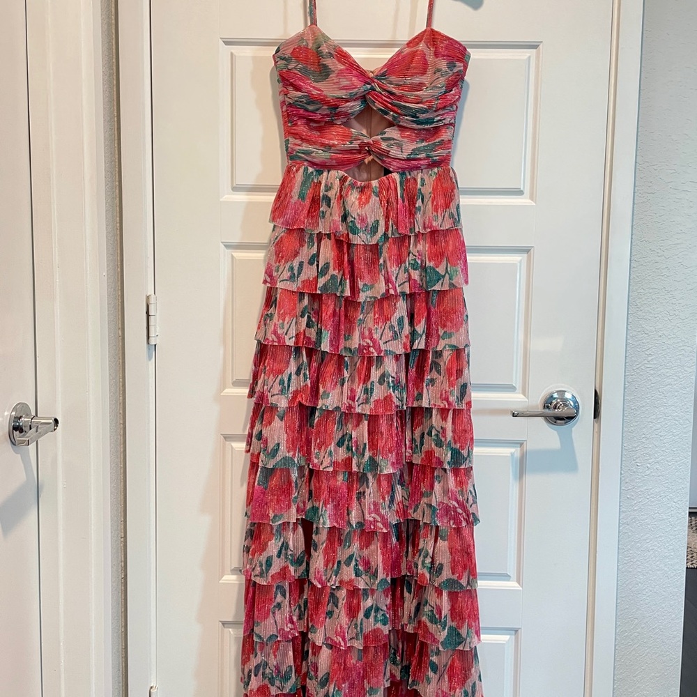 Gianni Bini Floral Sundress Sleeveless Cocktail - Picture 2 of 8